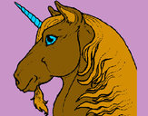 Dibujo Cabeza de unicornio pintado por Julia8