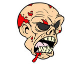 Dibujo Cabeza de zombi pintado por Luixito