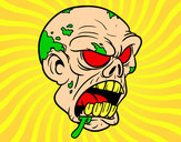 Dibujo Cabeza de zombi pintado por omar1905