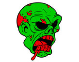 Dibujo Cabeza de zombi pintado por uzielageme