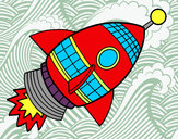 Dibujo Cohete espacial pintado por jonathan34
