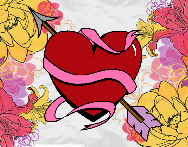 Dibujo Corazón con flecha III pintado por Anna-Ines