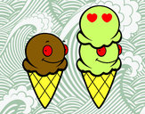 Dibujo Cucuruchos de helado pintado por farrukito