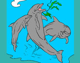 Dibujo Delfines jugando pintado por Anna-Ines