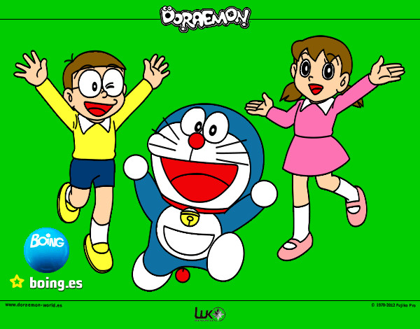 Dibujo Doraemon y amigos pintado por jonicarri