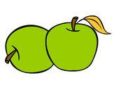 Dibujo Dos manzanas pintado por vianney 