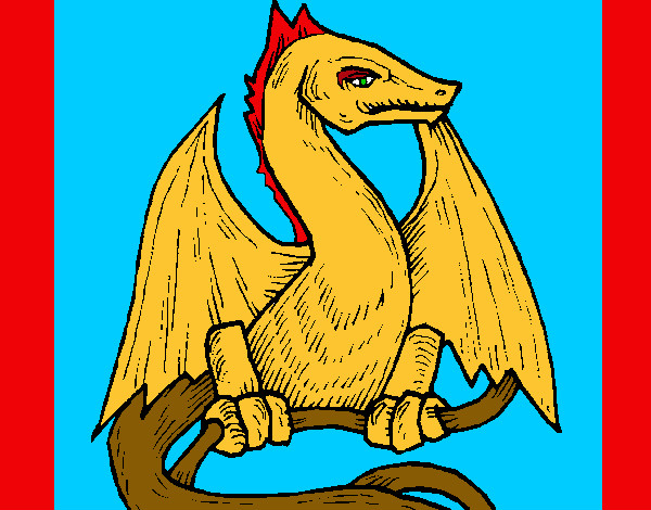 Dibujo Dragón 2 pintado por pingo