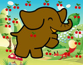 Dibujo Elefante bailarín pintado por emily7