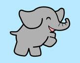 Dibujo Elefante bailarín pintado por lima 
