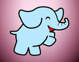 Dibujo Elefante bailarín pintado por moxa13