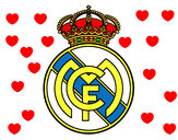 Dibujo Escudo del Real Madrid C.F. pintado por simuna