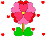 Dibujo Flor de corazones pintado por eXtreYa