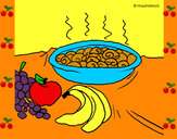 Dibujo Fruta y caracoles a la cazuela pintado por sandy23