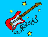 Dibujo Guitarra y estrellas pintado por ines666