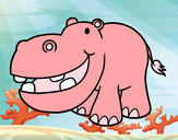 Dibujo Hipopótamo pequeño pintado por matulazo