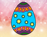 Dibujo Huevo con estrellas pintado por pilarmayat