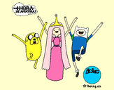 Dibujo Jake, Princesa Chicle y Finn pintado por stellax