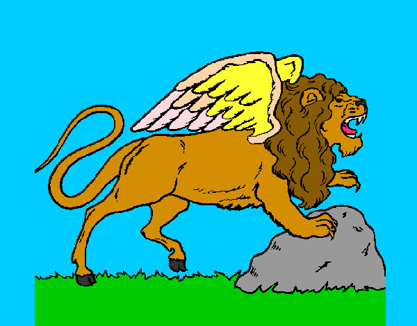 el leon especial con alas