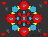 Dibujo Mandala con redondas pintado por judyta