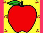 Dibujo manzana pintado por sandy23