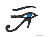 Dibujo Ojo Horus pintado por m-l-p-c