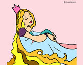 Dibujo Princesa relajada pintado por solsticio