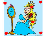 Dibujo Princesa y espejo pintado por juliana01