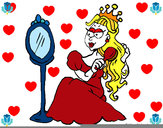 Dibujo Princesa y espejo pintado por simuna