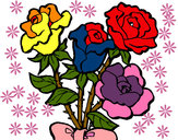 Dibujo Ramo de rosas pintado por mariana200