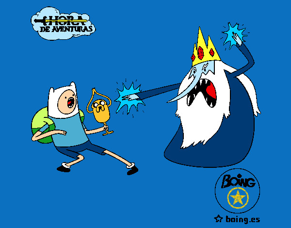Finn  and  Jake  and  king  frezze