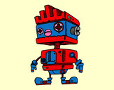 Dibujo Robot con cresta pintado por reinanat9