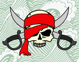 Dibujo Símbolo pirata pintado por anrs2000