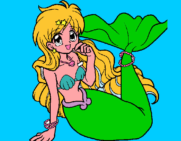 Dibujo Sirena 1 pintado por yamile11