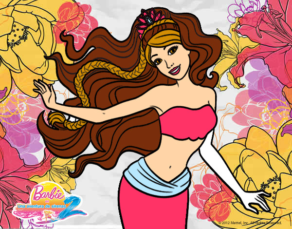Dibujo Sirena con corona pintado por manuela29