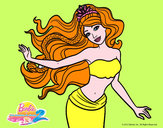 Dibujo Sirena con corona pintado por nereagomez