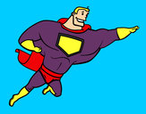 Dibujo Superhéroe grande pintado por iviruiz