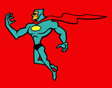 Dibujo Superhéroe poderoso pintado por ldani