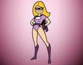 Dibujo Superheroina pintado por marcelin