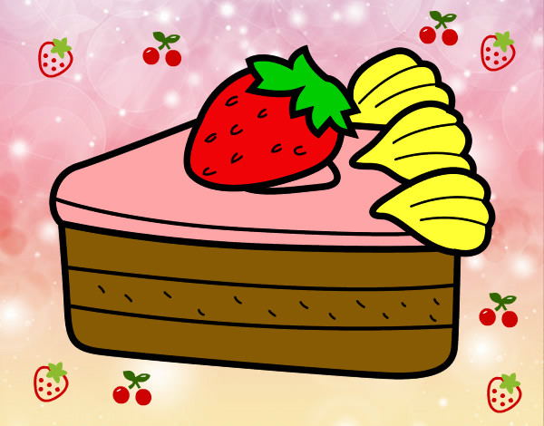 Dibujo Tarta de fresas pintado por lOsito