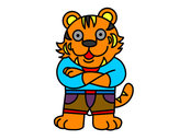 Dibujo Tigre vestido pintado por borja31