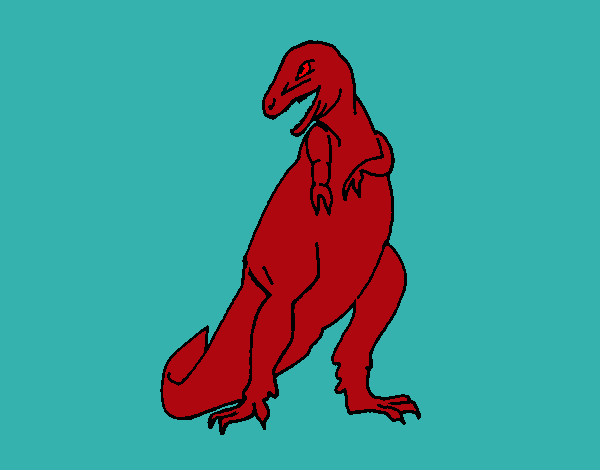 Dibujo Tiranosaurios rex pintado por JEFTE