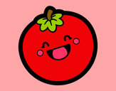 Dibujo Tomate sonriente pintado por burgerking