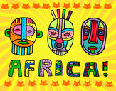 Dibujo Tribus de África pintado por rasras