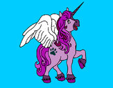 Dibujo Unicornio con alas pintado por bileber29