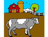 Dibujo Vaca pasturando pintado por laurieli