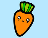 Dibujo Zanahoria sonriente pintado por burgerking
