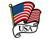 Dibujo Bandera de los Estados Unidos pintado por laura00