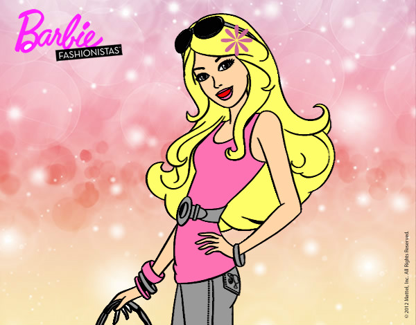 Dibujo Barbie casual pintado por ainoalian