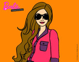 Dibujo Barbie con gafas de sol pintado por ianna