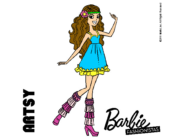 Dibujo Barbie Fashionista 1 pintado por yelrihs